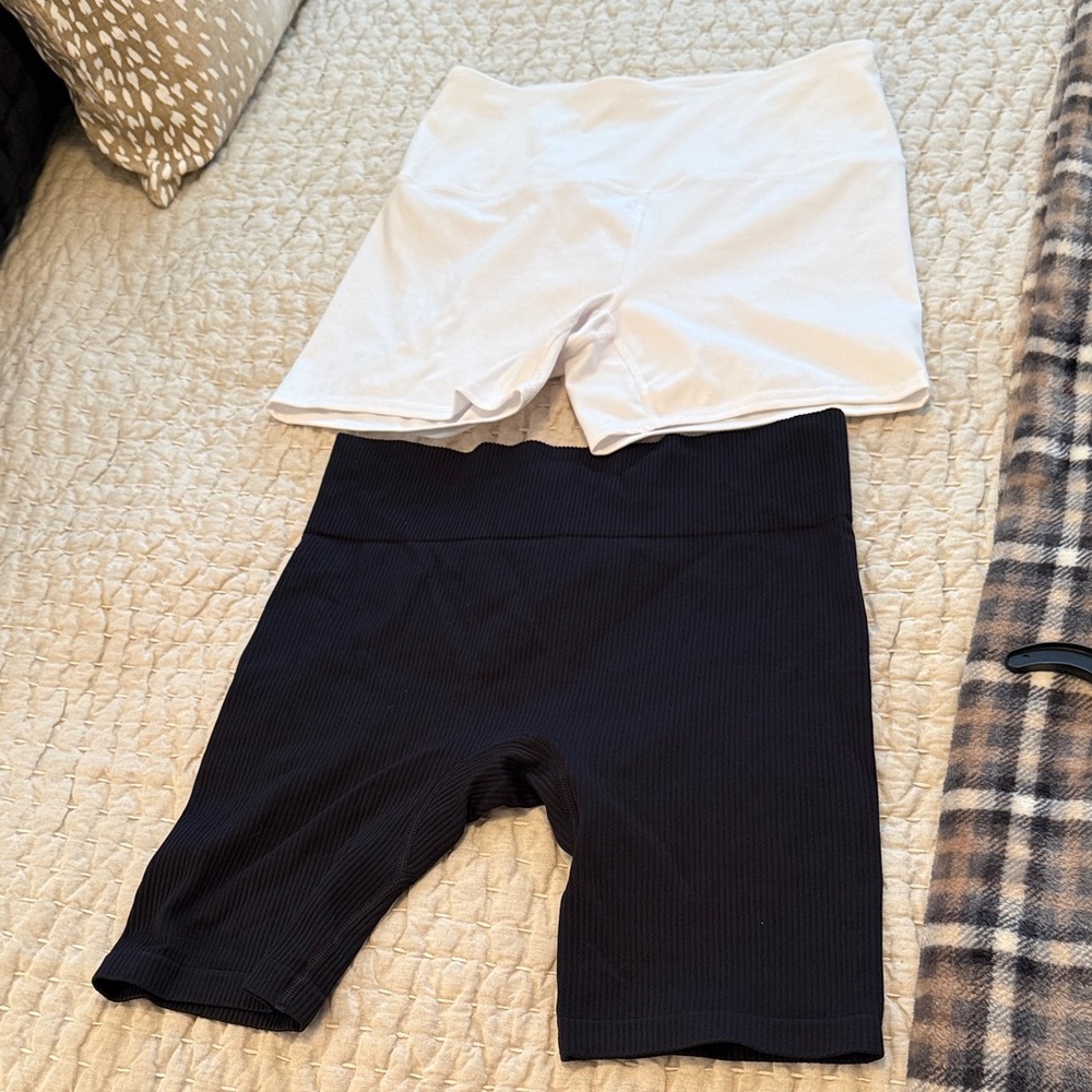 Set of Two-Black and White Shorts